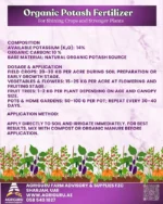 Organic Potash Fertilizer – 100% Natural Potassium for Flowering & Fruiting (1kg) – Water Soluble Plant Food - Image 3